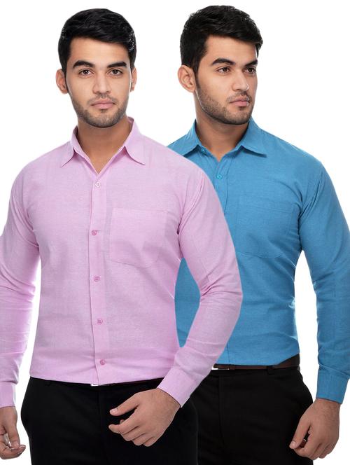 mens solids formal shirt - 18423245 - Very Small Image - 1