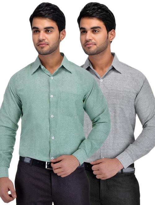 mens solids formal shirt - 18423257 - Very Small Image - 1