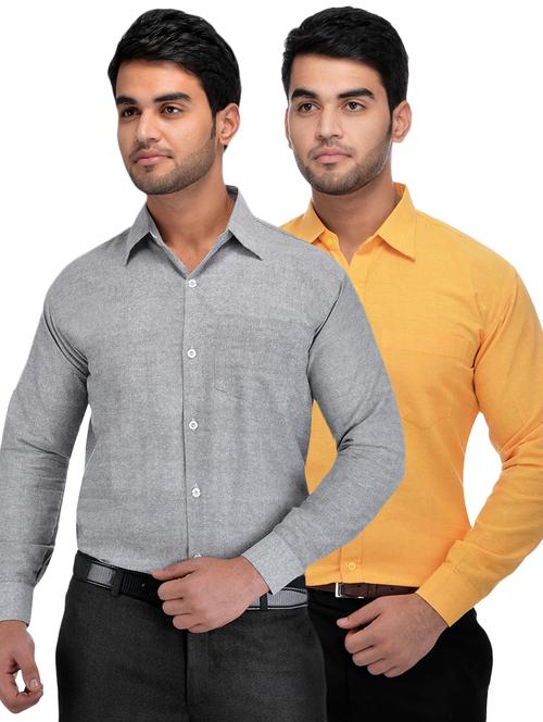 mens solids formal shirt - 18423262 - Very Small Image - 1