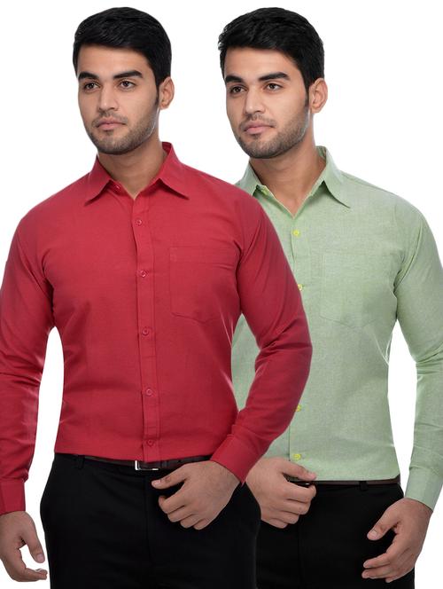 mens solids formal shirt - 18423274 - Very Small Image - 1