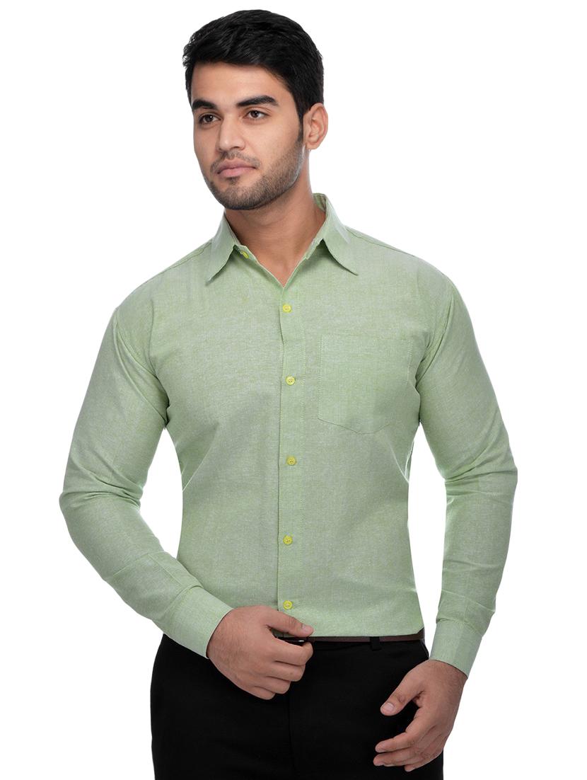 mens solids formal shirt - 18423286 - Standard Image - 4