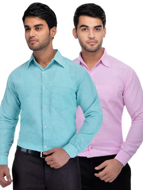 mens solids formal shirt - 18423288 - Very Small Image - 1