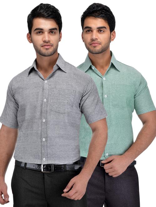 mens solids formal shirt - 18423292 - Very Small Image - 1