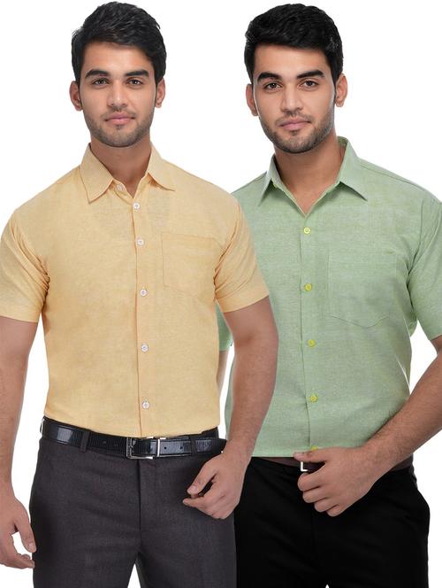 mens solids formal shirt - 18423304 - Very Small Image - 1