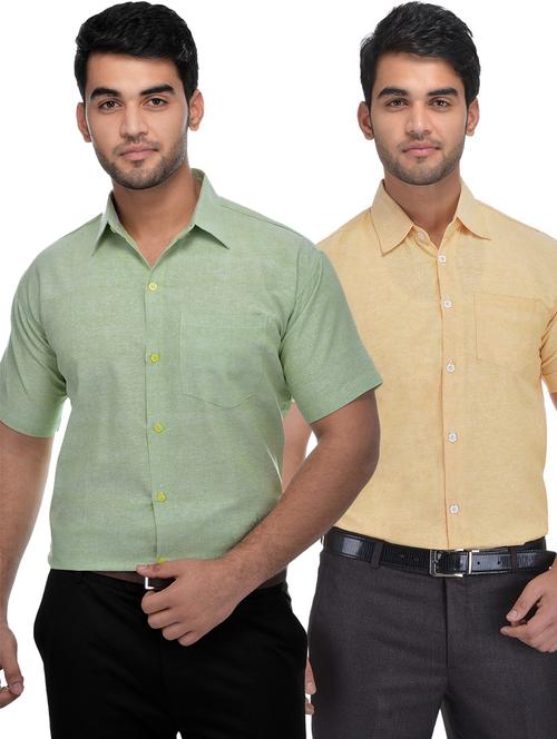 mens solids formal shirt - 18423310 - Very Small Image - 1