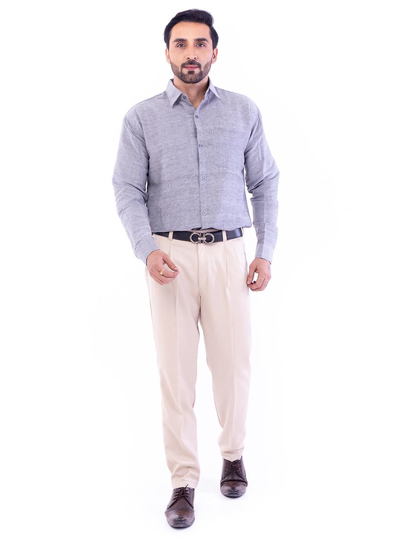 mens solids formal shirt - 18423329 - Zoom Image - 4