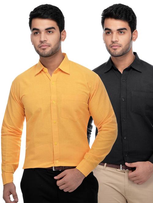 mens solids formal shirt - 18423367 - Very Small Image - 1