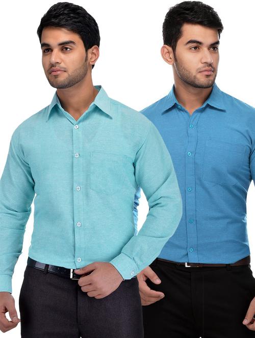 mens solids formal shirt - 18423383 - Very Small Image - 1