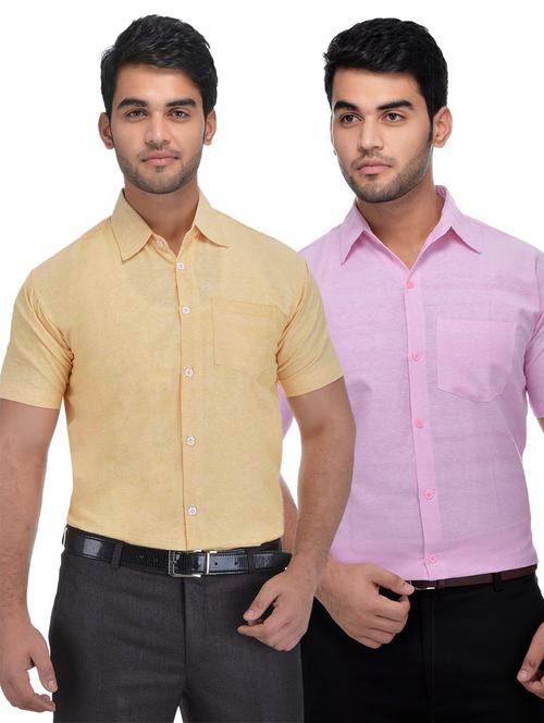 mens solids formal shirt - 18423402 - Very Small Image - 1