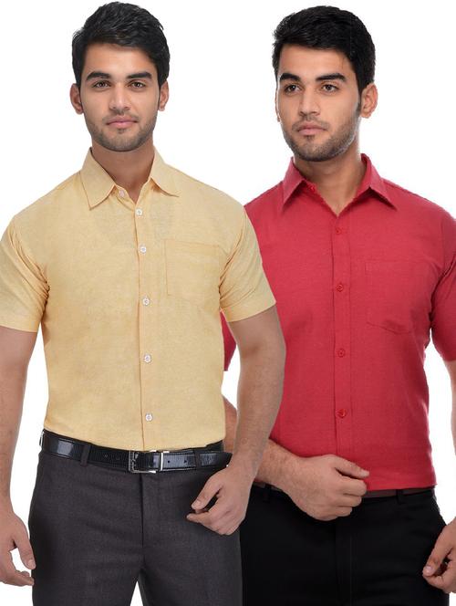 mens solids formal shirt - 18423403 - Very Small Image - 1