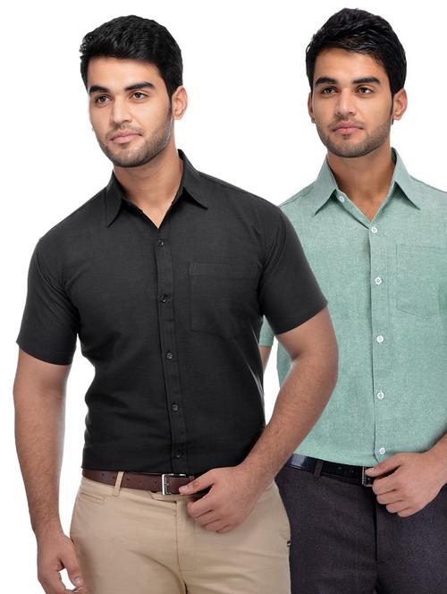 mens solids formal shirt - 18423409 - Very Small Image - 1