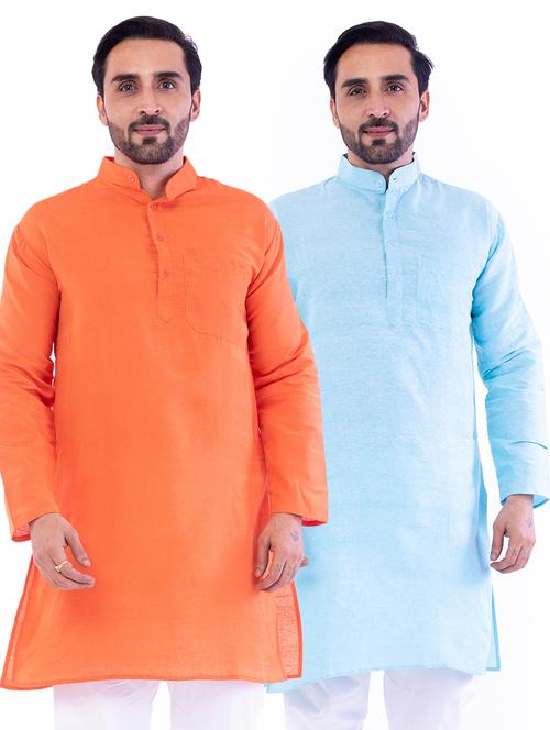 set of 2 solid medium kurta - 18423511 - Very Small Image - 1
