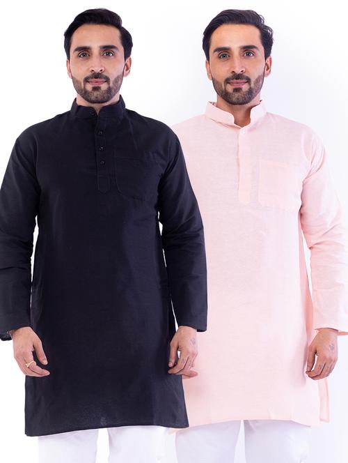 set of 2 solid medium kurta - 18423524 - Very Small Image - 1