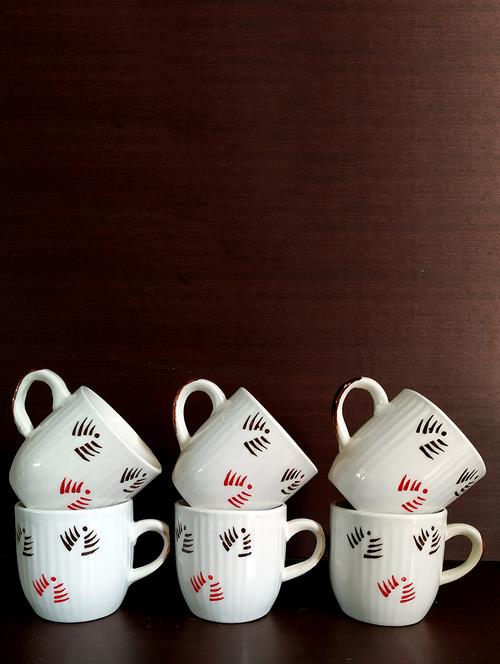 elegant & classy set of 6 cups | cup set | tea cups | set of 6 cups | ceramic - 18424451 - Very Small Image - 1