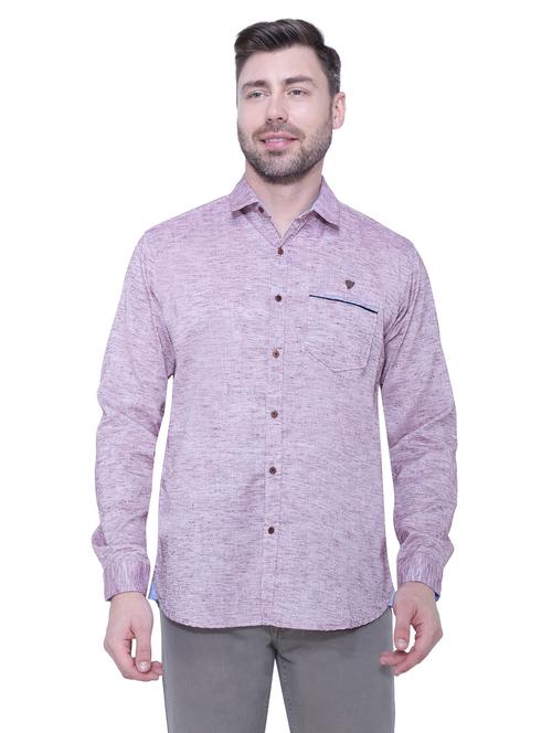 red melange casual shirt - 18424520 - Very Small Image - 1