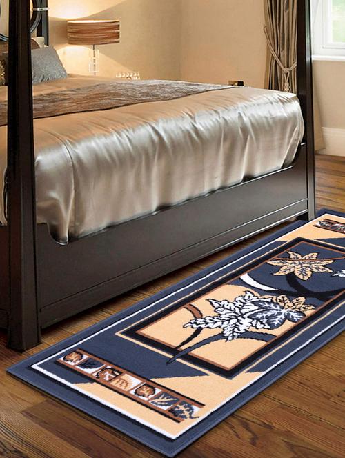 gaba rugs polypropylene decorative bedside/kitchen runner -50x150 cm, navy - 18425499 - Very Small Image - 1