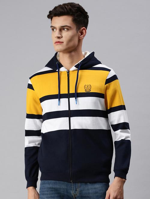 navy blue striped casual jacket - 18425666 - Very Small Image - 1
