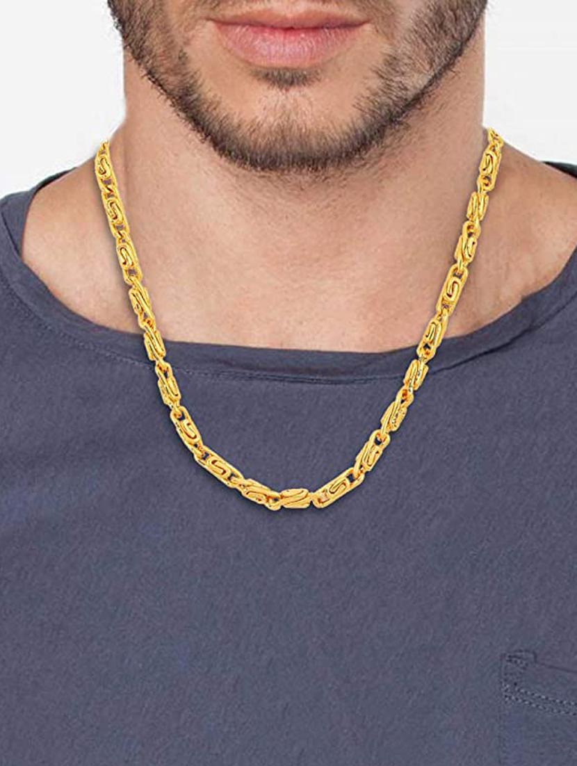 gold plated chain necklace - 18426065 - Standard Image - 3