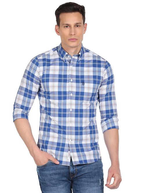 mens checks casual shirt - 18426292 - Very Small Image - 1