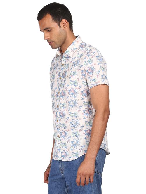 white printed casual shirt - 18426396 - Very Small Image - 1