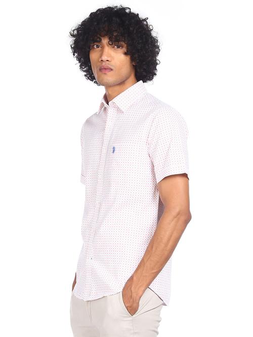 white printed casual shirt - 18426414 - Very Small Image - 1
