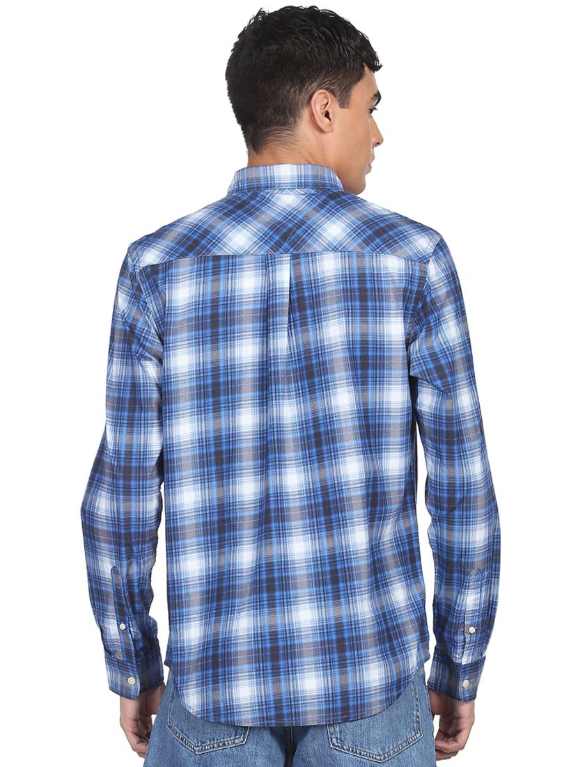 mens checks casual shirt - 18426597 - Standard Image - 3