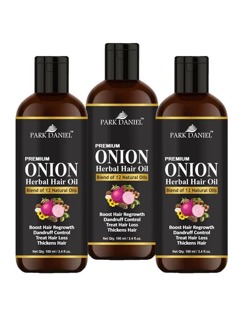 park daniel onion herbal hair oil - 3 bottles of 100 ml(300 ml) - 18428227 - Very Small Image - 1