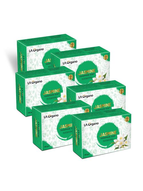 la organo jasmine handmade natural bath bar soap (pack of 6) - 18428865 - Very Small Image - 1