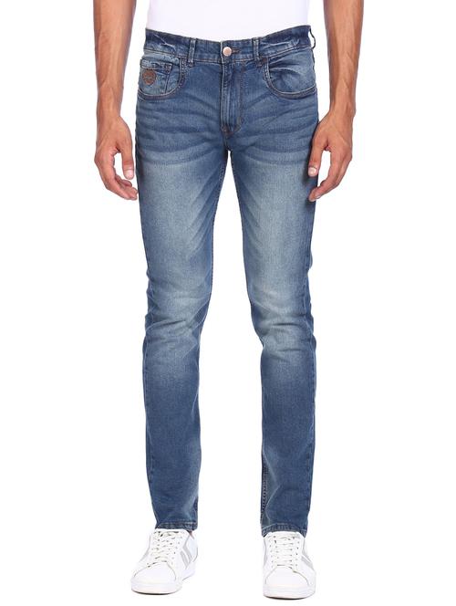 navy-blue light-washed denim jean - 18428924 - Very Small Image - 1