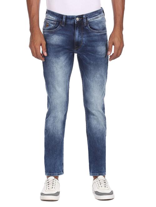 navy-blue light-washed denim jean - 18428940 - Very Small Image - 1