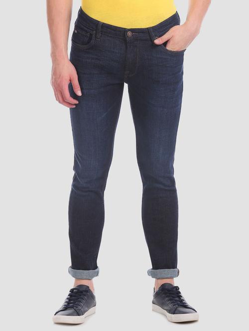 navy-blue light-washed denim jean - 18428969 - Very Small Image - 1