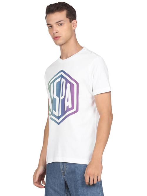 white front print t-shirt - 18429105 - Very Small Image - 1