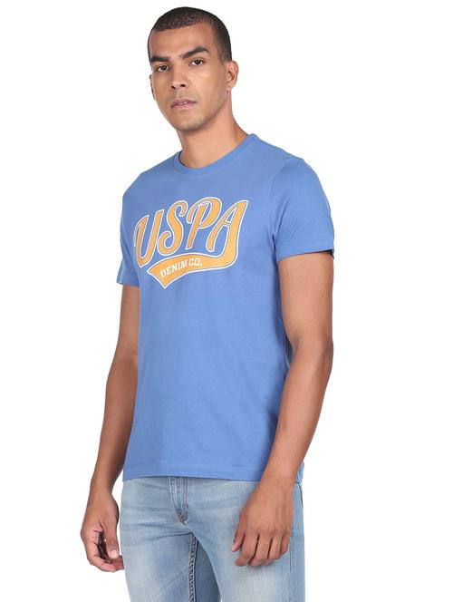 blue chest print t-shirt - 18429117 - Very Small Image - 1