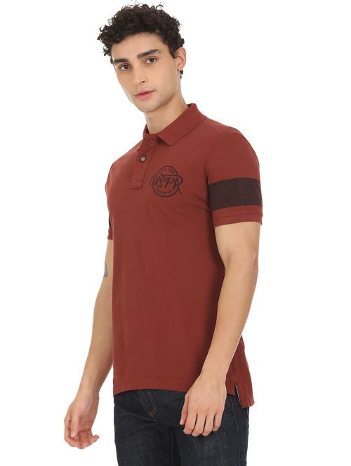 red solid polo t-shirt - 18429135 - Very Small Image - 1