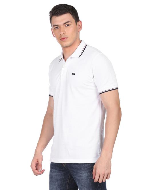 white solid polo t-shirt - 18429228 - Very Small Image - 1