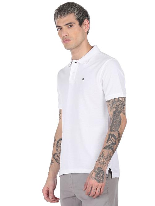 white solid polo t-shirt - 18429271 - Very Small Image - 1