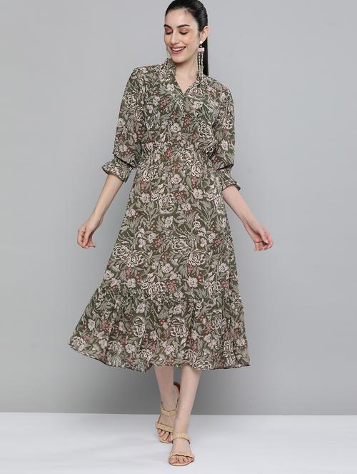 women's tiered dress floral dress - 18429510 - Very Small Image - 1