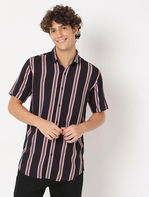 black striped casual shirt - 18429595 - Very Small Image - 1