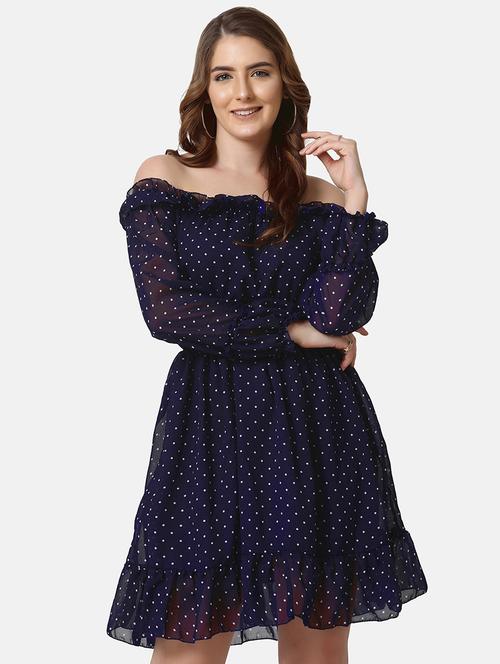 women printed off shoulder dress - 18429997 - Very Small Image - 1