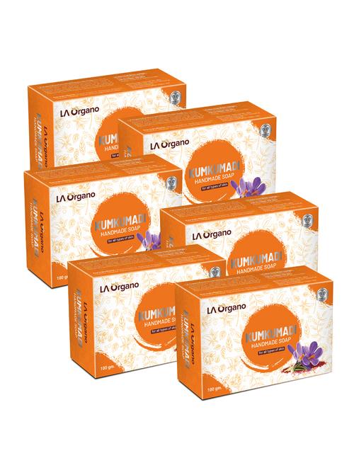 la organo kumkumadi handmade natural bath soap (pack of 6) - 18430447 - Very Small Image - 1