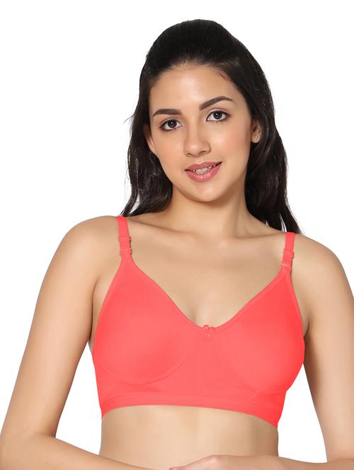 peach  non padded regular bra - 18430564 - Very Small Image - 1
