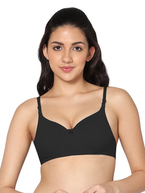 black heavily padded plunge bra - 18430584 - Very Small Image - 1