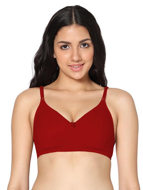 maroon non padded regular bra - 18430612 - Very Small Image - 1