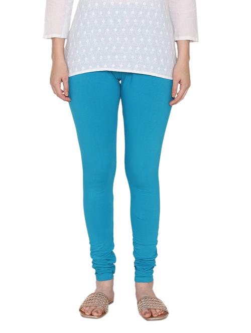 blue solid churidar - 18431812 - Very Small Image - 1