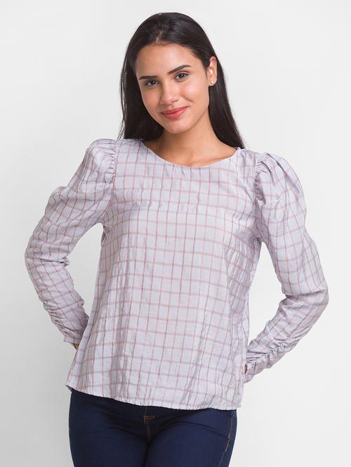 women's straight round neck top - 18431911 - Very Small Image - 1