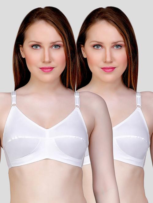 pack of 2 solid regular bra - 18433495 - Very Small Image - 1