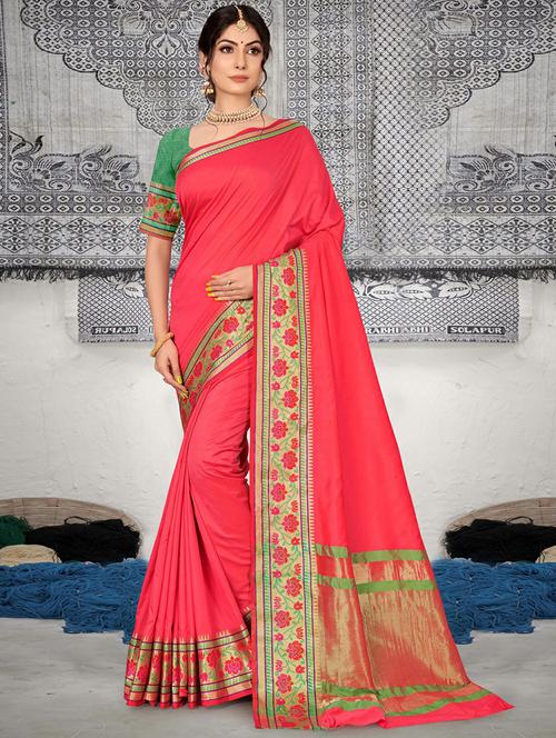 self design zari work woven saree - 18436421 - Very Small Image - 1
