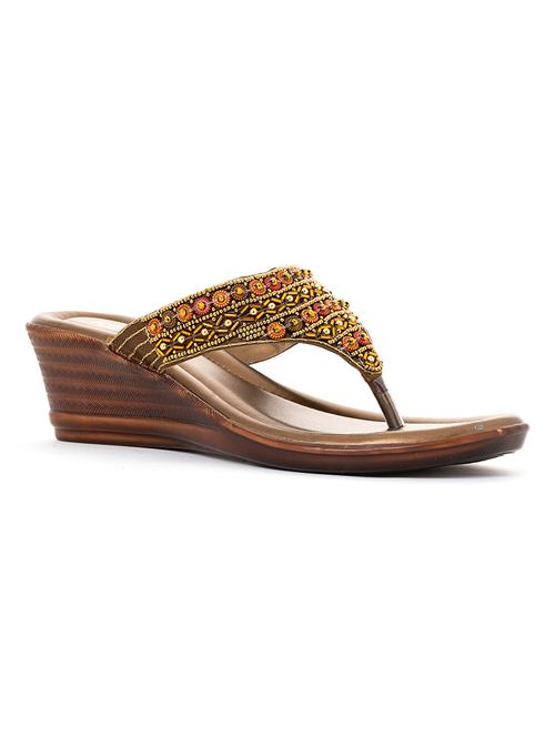 women brown toe separator sandal - 18436587 - Very Small Image - 1