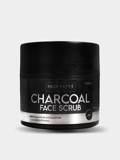 skin tatva charcoal scrub for tan removal & glowing skin 150ml - 18437120 - Very Small Image - 1