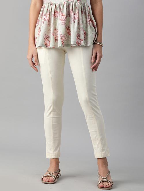 women solid pleated cigarette pants - 18437123 - Very Small Image - 1